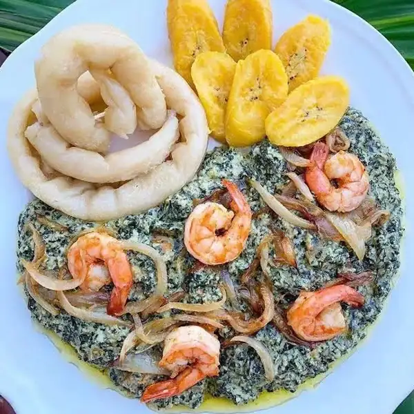 Ndolè / Plantain / Bobolo / Rice